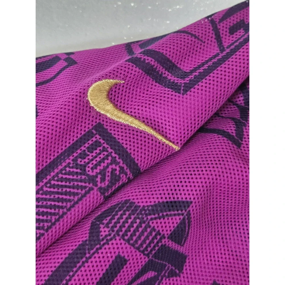 Nike Dri Fit Windbreaker Jacket Coat Reversible All over Print Womens Sz Large